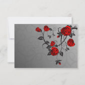 RSVP-Karten für verzauberte Rose RSVP Karte (Rückseite)