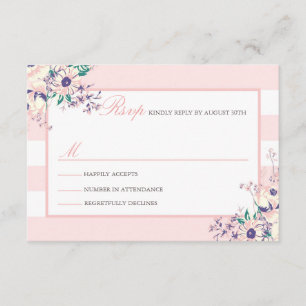 RSVP-Karten für Vintage Flora RSVP Karte
