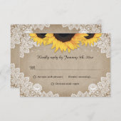 RSVP-Karten für Vintage Hochzeitssonne RSVP Karte (Vorne/Hinten)
