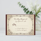 RSVP-Karten für Vintage Länder-Rollen RSVP Karte (Stehend Vorderseite)