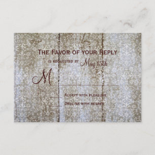 RSVP-Karten für Vintage Overlay-Probleme RSVP Karte