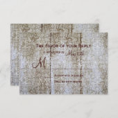 RSVP-Karten für Vintage Overlay-Probleme RSVP Karte (Vorne/Hinten)