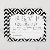RSVP-Karten für Vintage Zickzack Hochzeiten RSVP Karte (Vorne/Hinten)