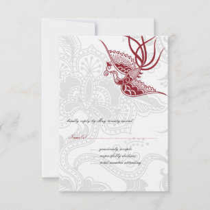 RSVP-Karten für Vögel und Bläsereien RSVP Karte