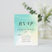 RSVP-Karten für Wasserfarben Einladungspostkarte (Stehend Vorderseite)