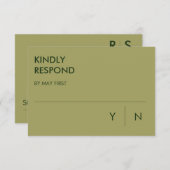 RSVP-Karten für zeitgenössische Grace Wedding Einladung (Vorne/Hinten)