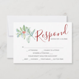 RSVP-Karten Hochzeiten mit roter Wahl RSVP Karte