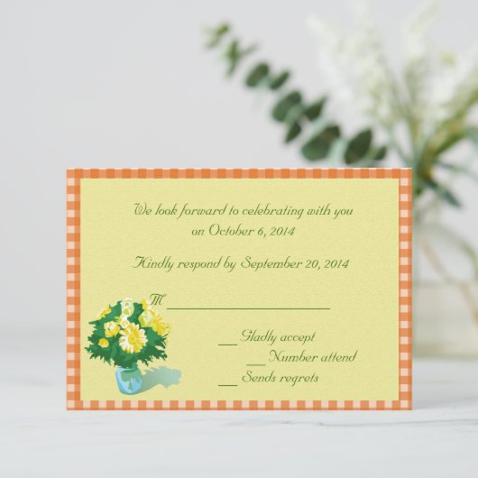 RSVP-Karten im Länderformat Einladung (Stehend Vorderseite)