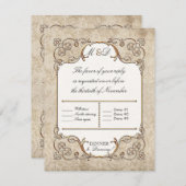 RSVP Karten Jugendstil Roaring 20er Deko Style (Vorne/Hinten)