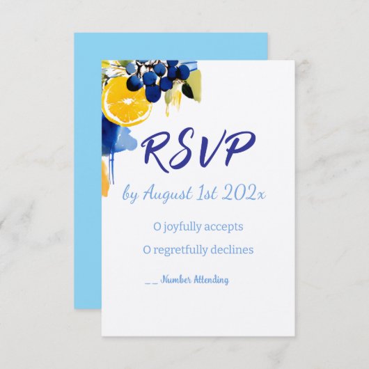 RSVP Karten "La Dolce Vita" (Vorne/Hinten)