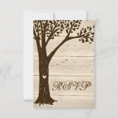RSVP-Karten mit antiken Holzschnitzeln RSVP Karte (Rückseite)