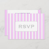 RSVP-Karten mit benutzerdefiniertem rosa Streifen Einladung (Vorne/Hinten)