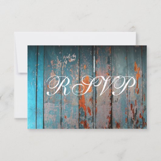 RSVP-Karten mit deprimiertem Blauholz RSVP Karte (Rückseite)