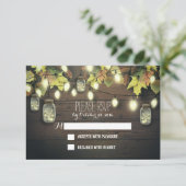 RSVP-Karten mit doppelten Leuchten fallen lassen RSVP Karte (Stehend Vorderseite)