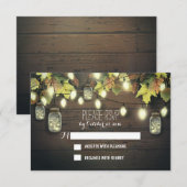 RSVP-Karten mit doppelten Leuchten fallen lassen RSVP Karte (Vorne/Hinten)