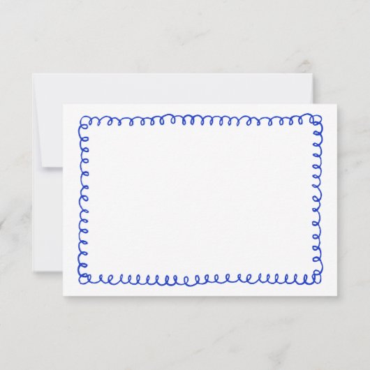 RSVP-Karten mit handgezeichnetem Ribbon-Französisc RSVP Karte (Rückseite)