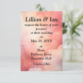 RSVP-Karten mit roter Farbe Dankeskarte (Stehend Vorderseite)