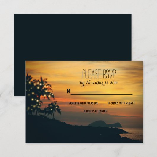 RSVP-Karten RSVP Karte (Vorne/Hinten)