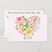 RSVP-Karten von Rose Sweetheart RSVP Karte (Vorne/Hinten)