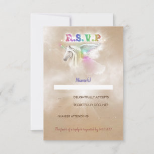 RSVP-Karten von Unicorn-Party RSVP Karte