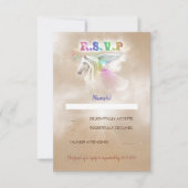 RSVP-Karten von Unicorn-Party RSVP Karte (Vorderseite)
