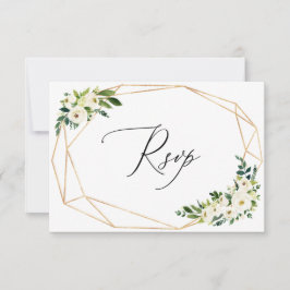 RSVP-Karten von White Florals für Hochzeiten RSVP Karte