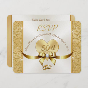 RSVP-Karten zum 50-jährigen Jubiläum der Sonderbes Einladung