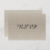 RSVP-Karten zum Hochzeitstag, Silber RSVP Karte (Vorne/Hinten)