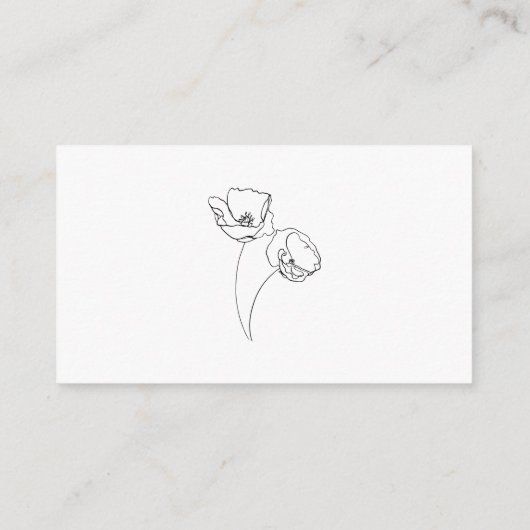 RSVP Karteneinlage - Minimalistische Mohnblende Begleitkarte (Rückseite)