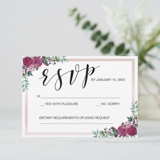 RSVP-Kartenvorlage RSVP Karte (Stehend Vorderseite)