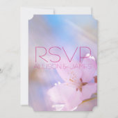 RSVP-Kirschblüte für Hochzeiten anpassbar Einladung (Vorderseite)
