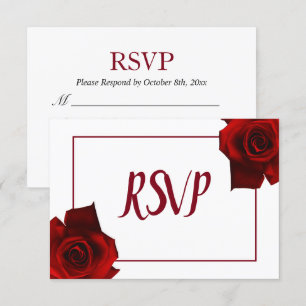 RSVP - Landrosen im ländlichen Stil Elegante Hochz Einladung