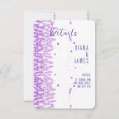 RSVP Lavender style Flat Card Hochzeiten (Rückseite)