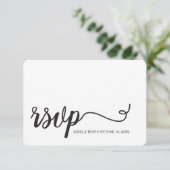 RSVP-Menü für einfache Skripteinsätze RSVP Karte (Stehend Vorderseite)