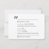 RSVP-Menü für einfache Skripteinsätze RSVP Karte (Rückseite)