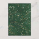 RSVP mit QR-Code für tropische Foliage Gold Begleitkarte (Rückseite)