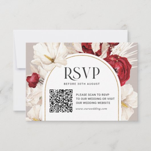 RSVP mit QRcode Karte (Vorderseite)