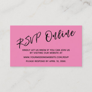 RSVP Online-Handschrift für Hochzeiten - leuchtend Begleitkarte