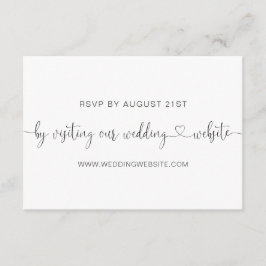 RSVP Online-Karte für Hochzeiten Begleitkarte