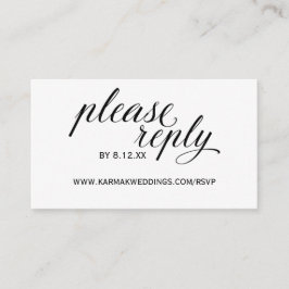 RSVP Online-Karten für Hochzeiten | Elegante Wirbe Begleitkarte