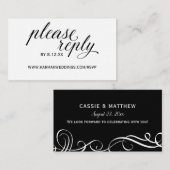 RSVP Online-Karten für Hochzeiten | Elegante Wirbe Begleitkarte (Vorne/Hinten)