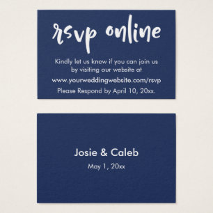 RSVP Online Lässige Beilage für Hochzeiten, schwar
