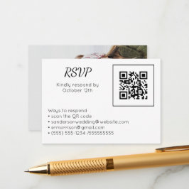 RSVP Online QR Code Foto für Hochzeiten Begleitkarte