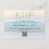 RSVP Online-QR-Code für Hochzeiten Begleitkarte (Vorderseite)