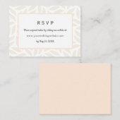 RSVP Online-Website für abstraktes Blattwerk Visitenkarte (Vorne/Hinten)