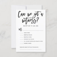 RSVP-Optionen-Karte mit Chic Hand Letding