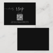 RSVP Pack für Hochzeiten | QR-Code Minimalistisch  Visitenkarte (Vorne/Hinten)