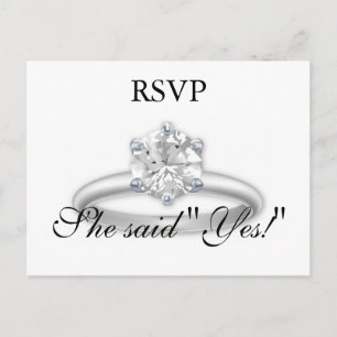 RSVP-Platin-Diamantring-Karten Einladungspostkarte