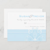 RSVP Post Card Hochzeit - Moderner Deko Einladungspostkarte (Vorne/Hinten)