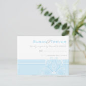 RSVP Post Card Hochzeit - Moderner Deko Einladungspostkarte (Stehend Vorderseite)